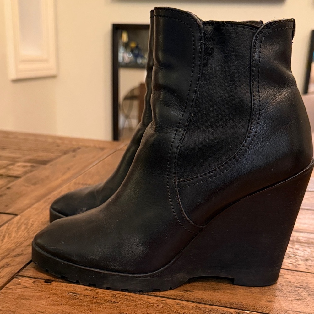 Michael Kors Black 4” Wedge Ankle Booties.